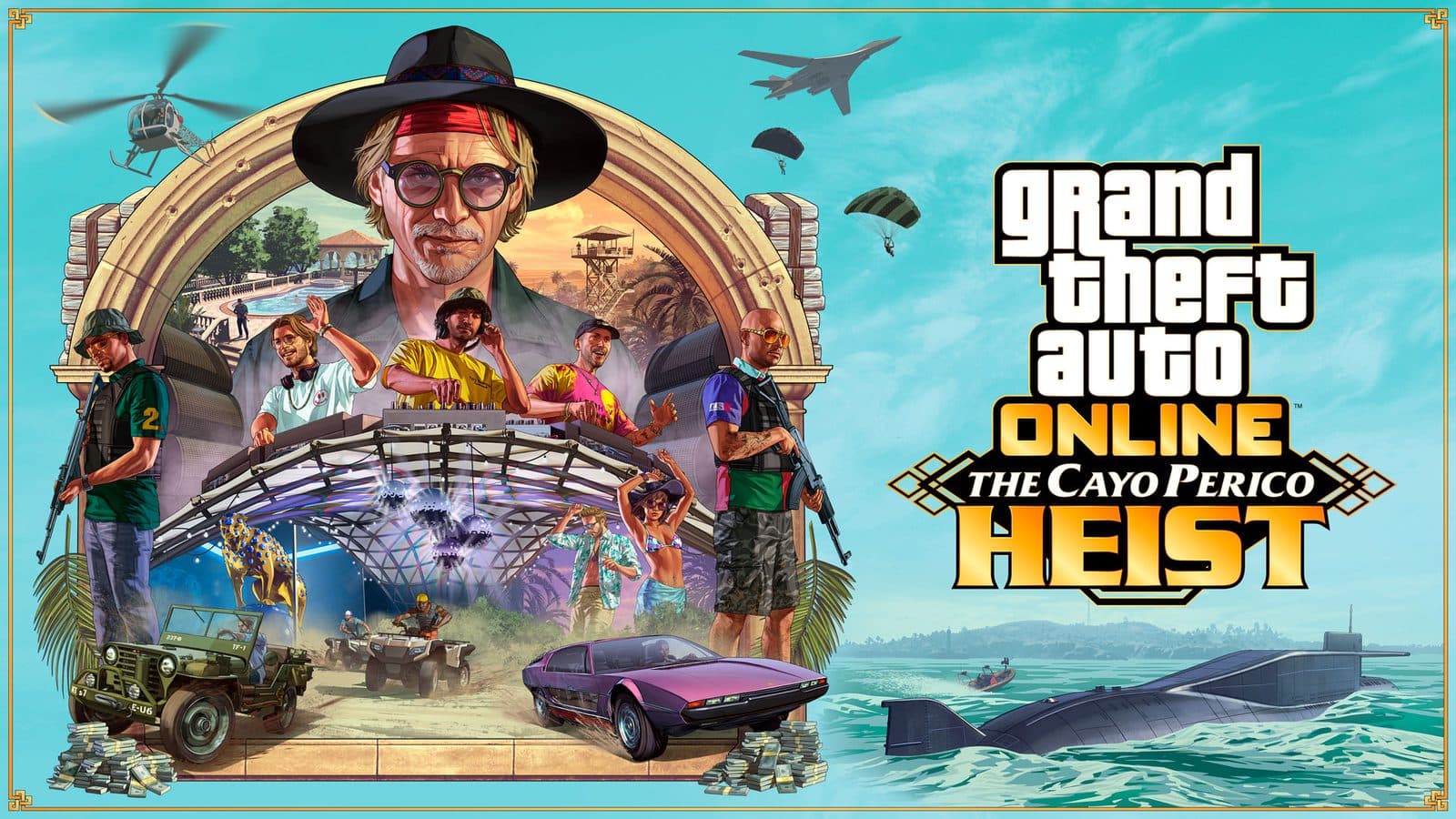Official Cayo Perico Heist artwork of El Rubio's island