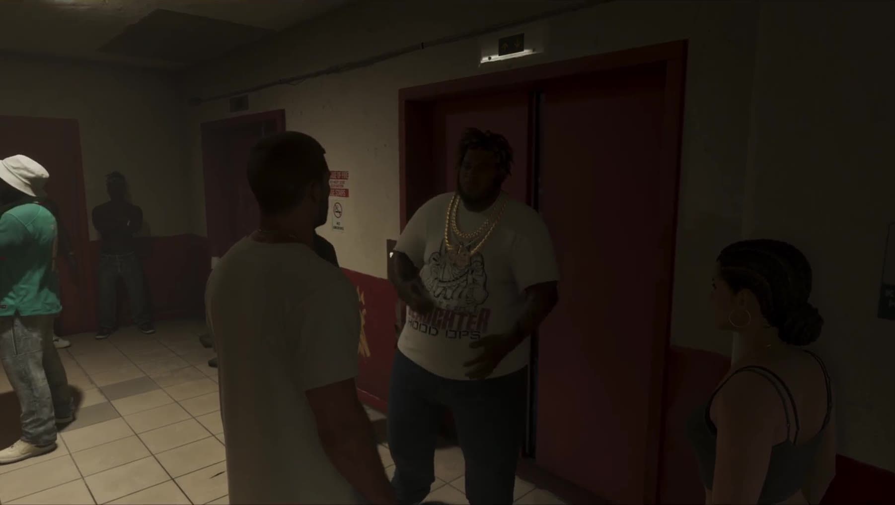 Boobie Ike holds court at the tagged lift during the unbroken opening shot