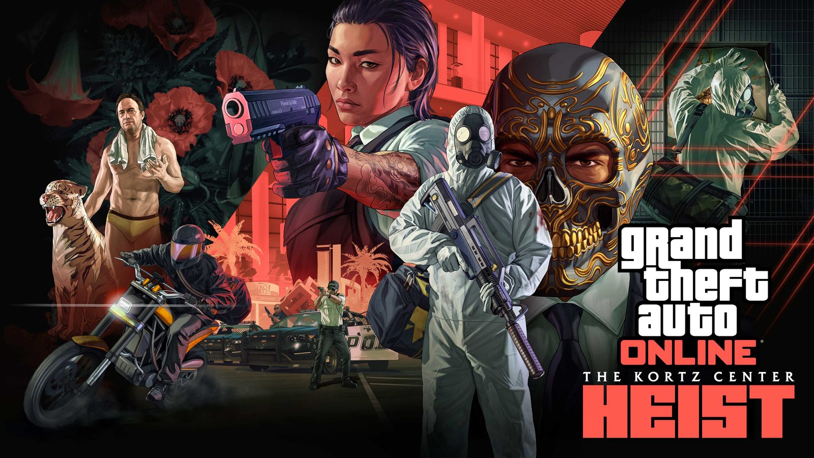 Official Kortz Center Heist artwork: the crew inside the gallery